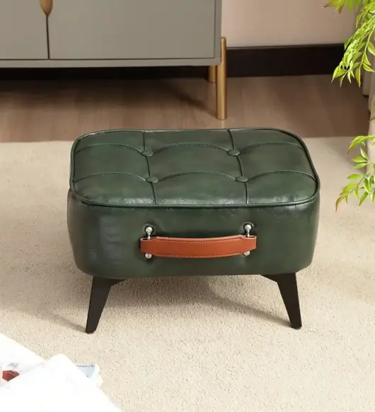Small Footstool Ottoman with Storage