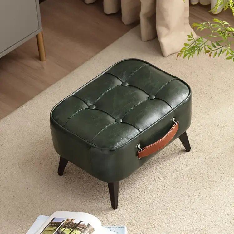 Small Footstool Ottoman with Storage - Image 3