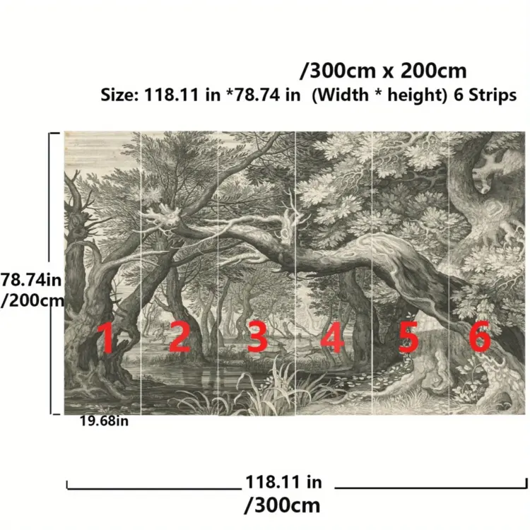 Vintage Woodland Scene Wallpaper - Image 2