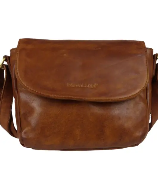 Rowallan of Scotland Ladies Leather Shoulder Bag in Vintage Brandy