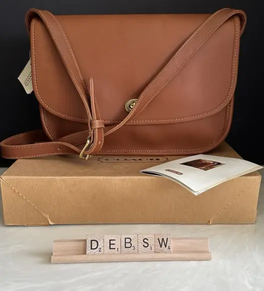 Nwt Coach Vintage British Tan Leather City Bag Brass 9790 Box
