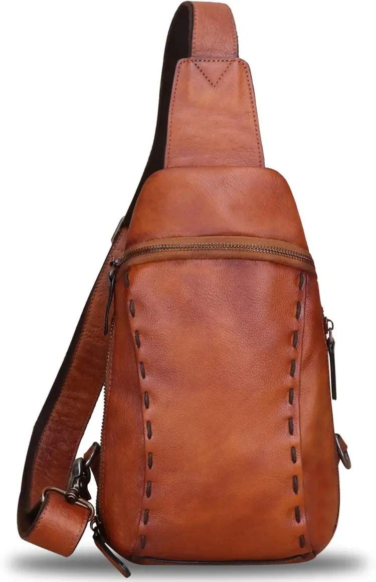 Genuine Leather Sling Backpack for Men & Women