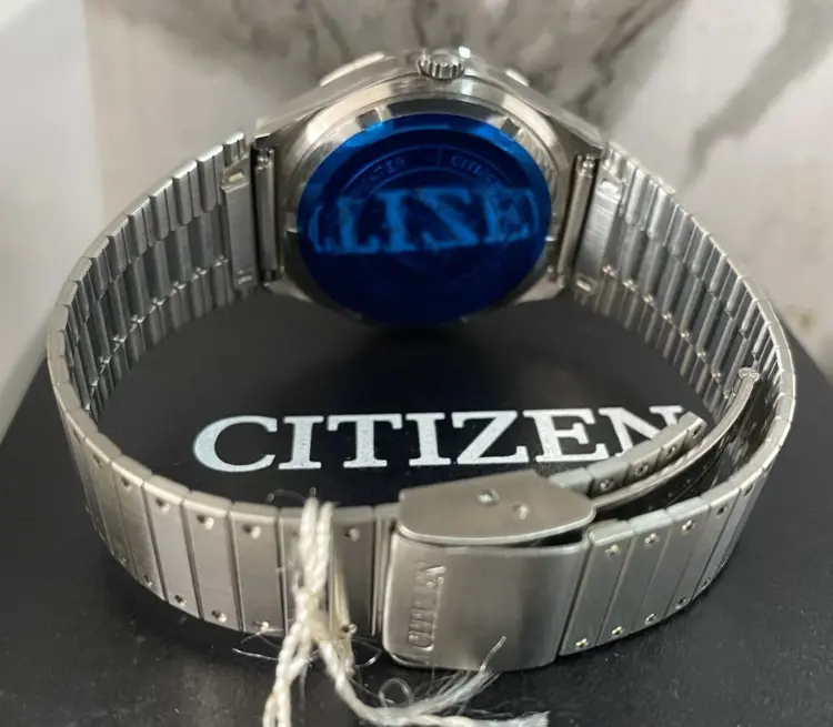 Vintage Citizen Automatic Men's Watch – Black Dial Stainless Steel - Image 3