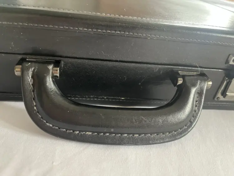 Vintage Brooks Brothers Black Leather Hard-Side Attaché Briefcase - Image 2