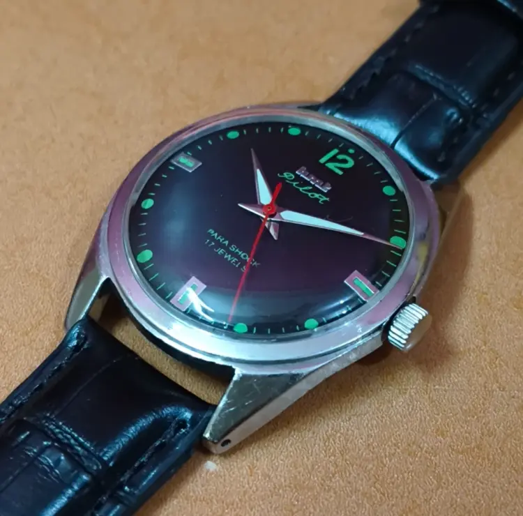 Vintage HMT Pilot Mechanical Wristwatch | 17 Jewels | Classic Black Dial