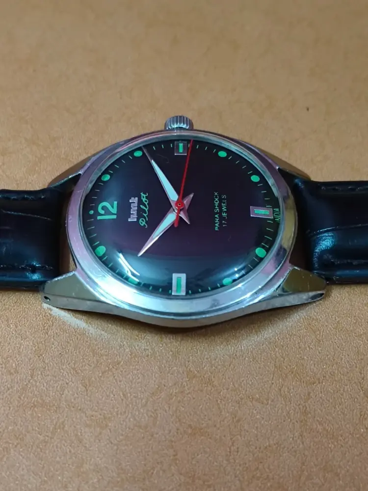 Vintage HMT Pilot Mechanical Wristwatch | 17 Jewels | Classic Black Dial - Image 3