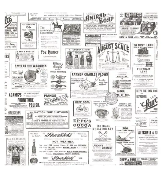 Chesapeake Adamstown Ivory Vintage Newspaper Easy Walls Wallpaper – 3115-64272