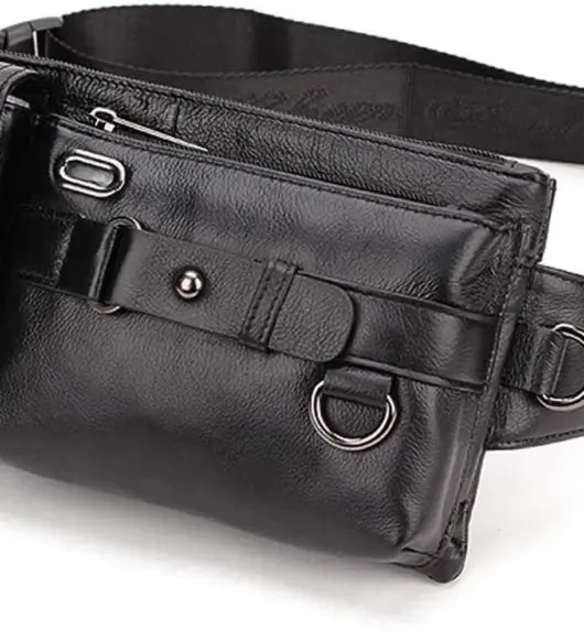 Vintage Leather Waist Bag Fanny Pack for Men & Women