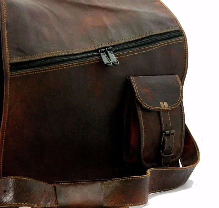 Women’s Handmade Vintage Brown Leather Crossbody Saddle Bag - Image 2