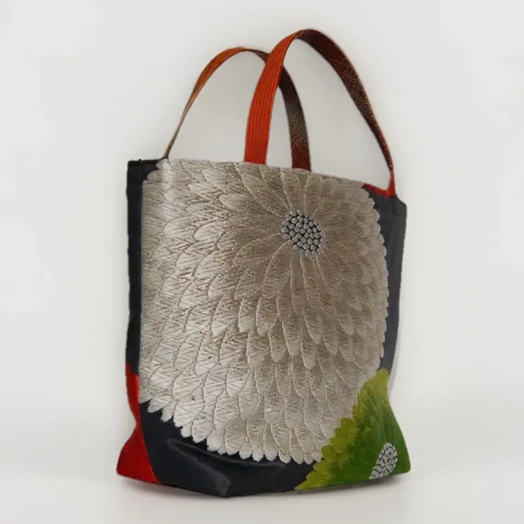 100% Silk Kimono Obi Bag – Vintage Japanese Purse - Image 4