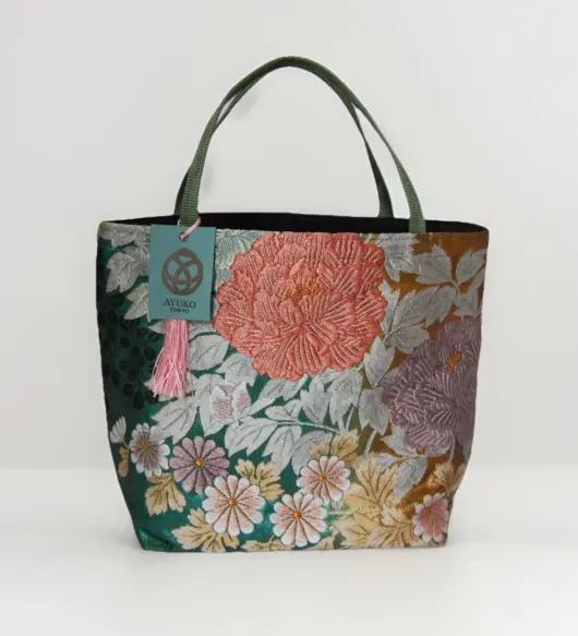 100% Silk Kimono Obi Bag Handmade Japanese Purse