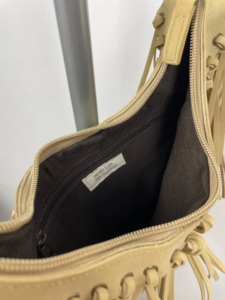 Vintage Western Beige Shoulder Bag – Small Size - Image 2