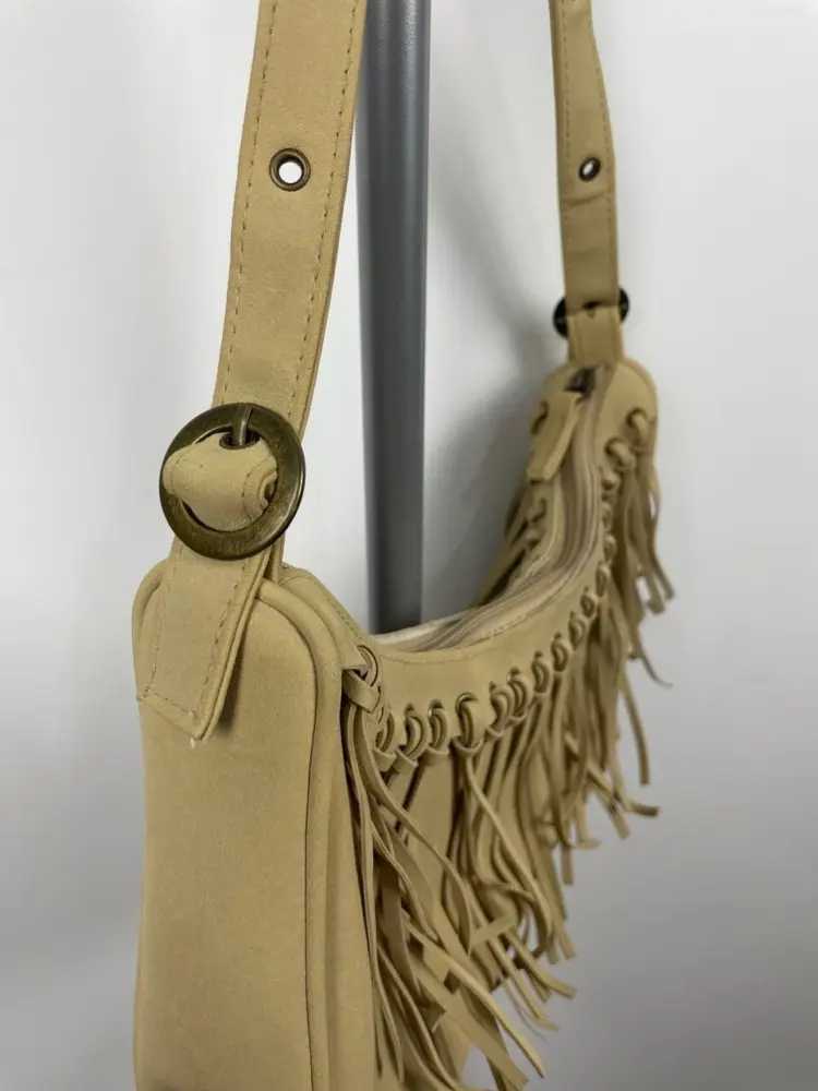 Vintage Western Beige Shoulder Bag – Small Size - Image 3