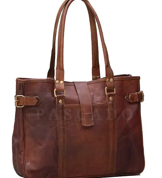 Handmade Vintage Genuine Leather Tote Bag for Women