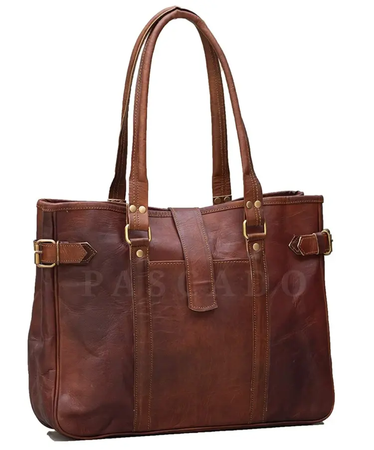 Handmade Vintage Genuine Leather Tote Bag for Women