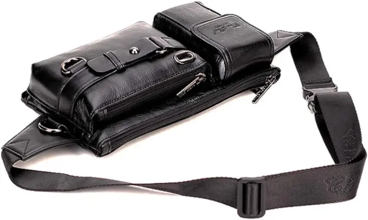 Vintage Leather Waist Bag Fanny Pack for Men & Women - Image 3