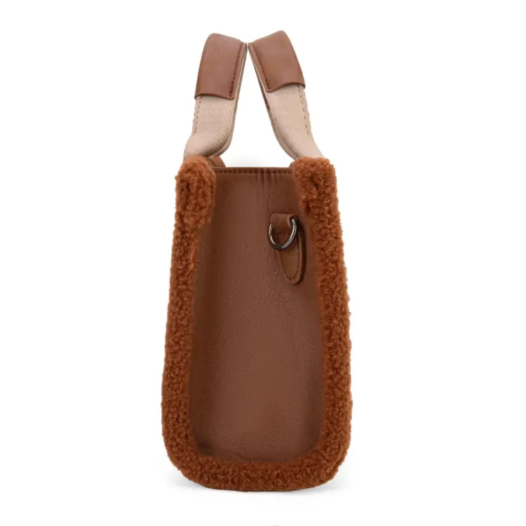 Wrangler Sherpa Tote Bag Lamb Wool Top-Handle & Crossbody Handbag - Image 3