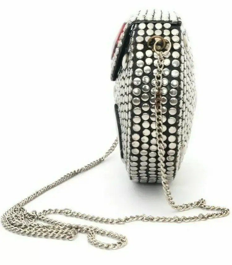 Women's Antique Meenakari Stone Metal Clutch Sling Bag - Image 3