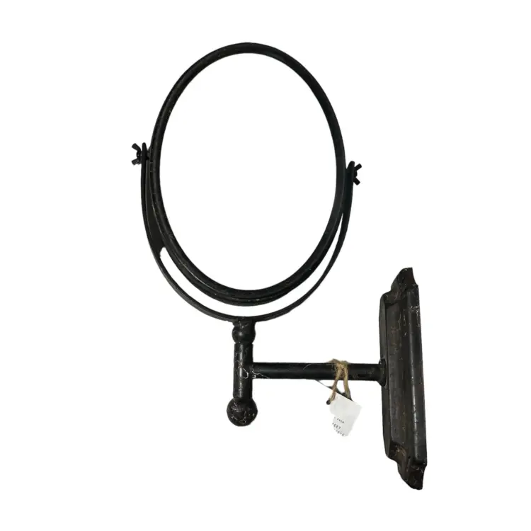Vintage-Style Wall Mount Swivel Mirror – Oval 12” x 8” - Image 2